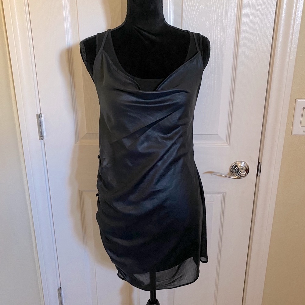 elizabeth james black dress Elizabeth and James NY. Black Cut Out High Split Back Zip Sheath Dress main image 1